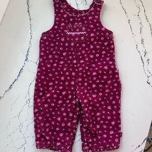 The Children's Place Magenta Floral Overalls